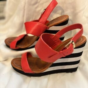 Kate Spade Leather Wedge Sandals